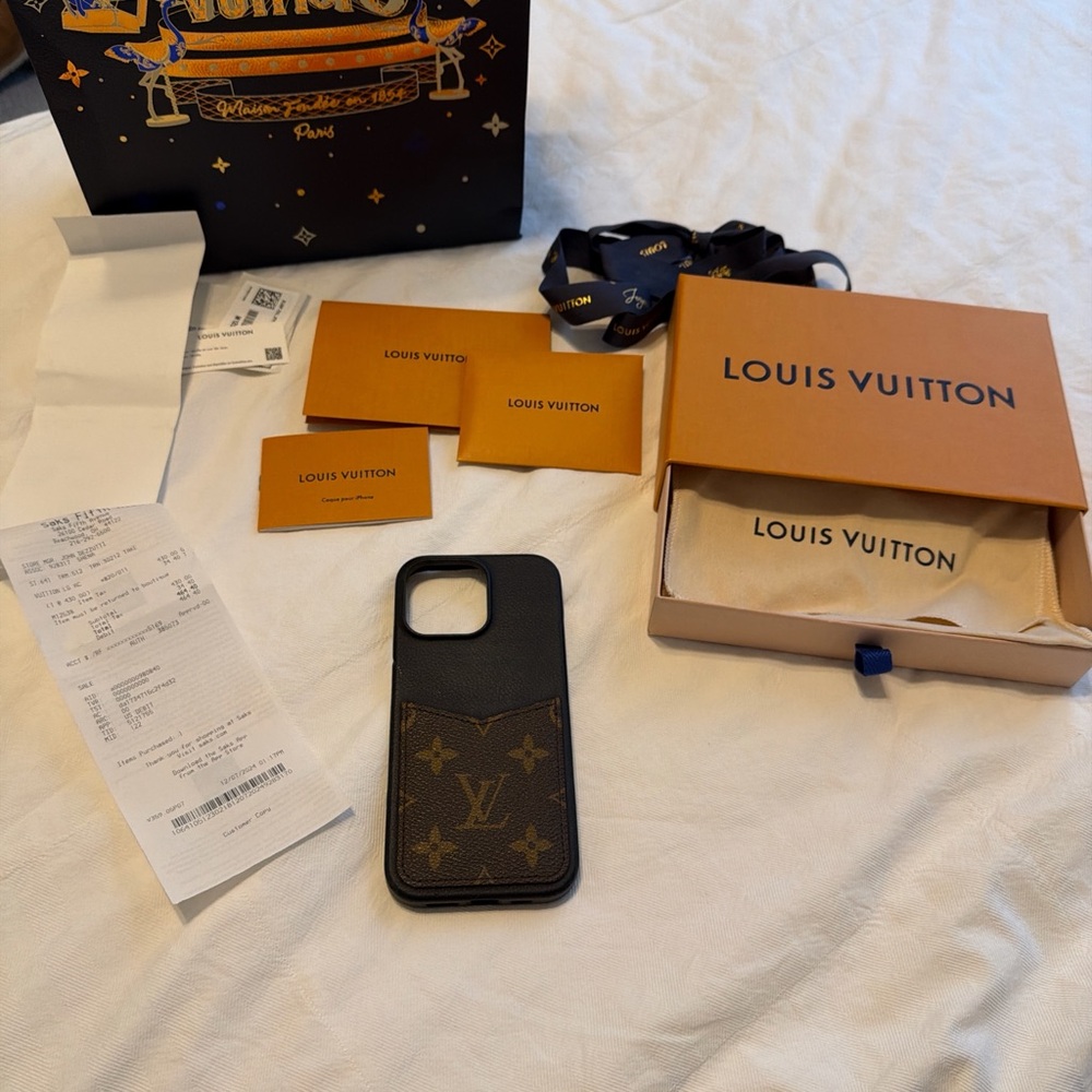 Louis Vuitton Black and Brown Monogram Phone Case